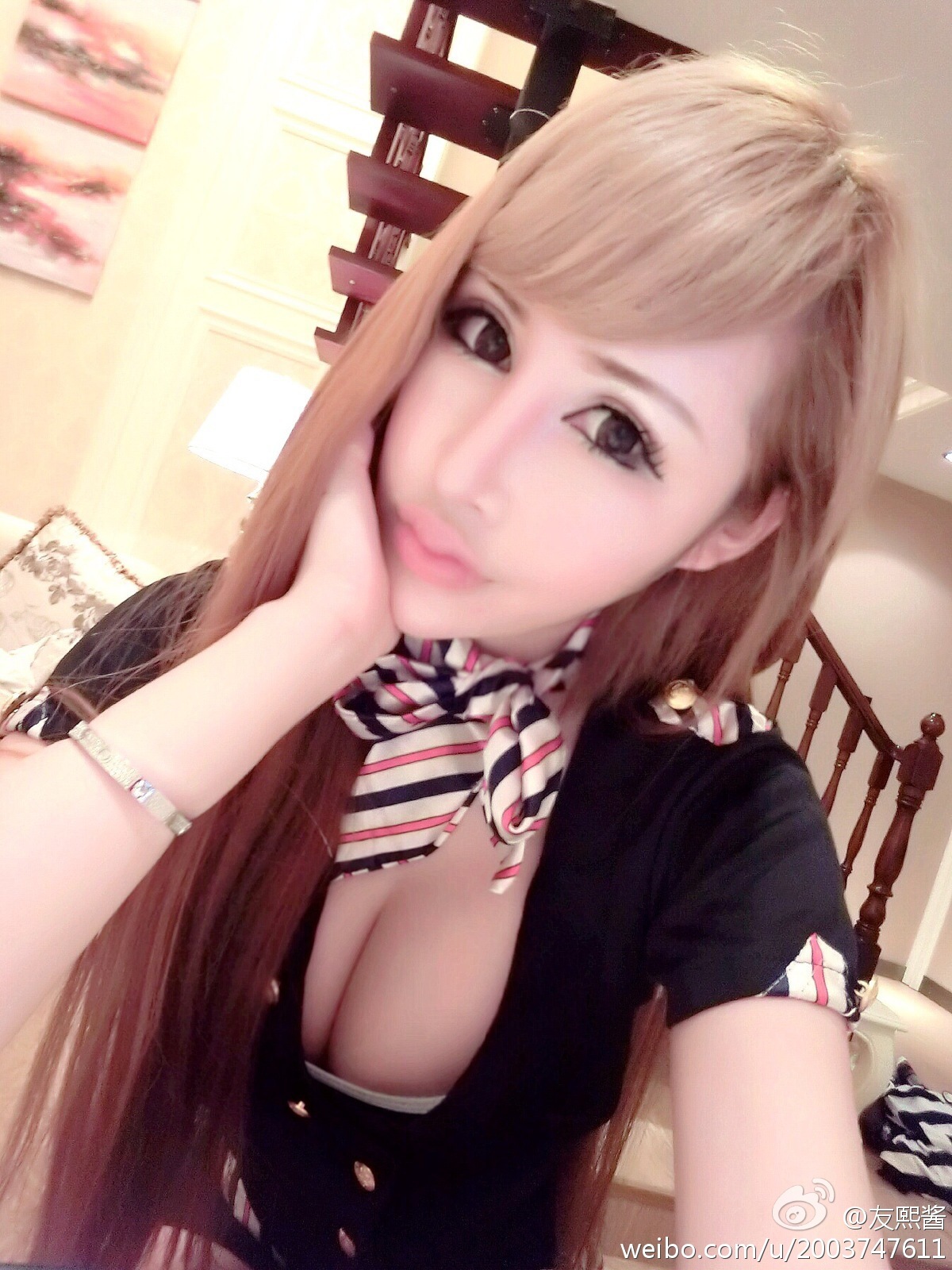 G罩美胸 火爆的辣子 友熙酱 微博自拍破解私密图片 3